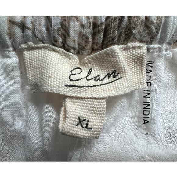 ELAN INTERNATIONAL WOMENS XLARGE TIERED PRINTED MAXI SKIRT CREAM BEIGE NEW - Picture 4 of 13